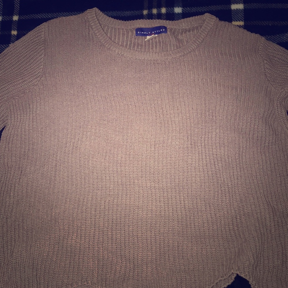 New oversized crop top sweater